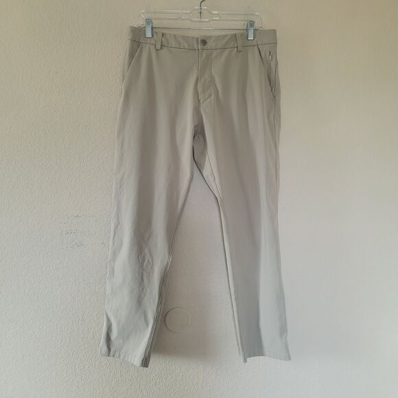 lululemon athletica Other - Lululemon Commission Pants Mens Size 32 Beige Tan Golf Stretch Chino Warpstreme